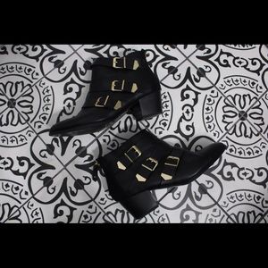 Forever 21 ankle buckle boot